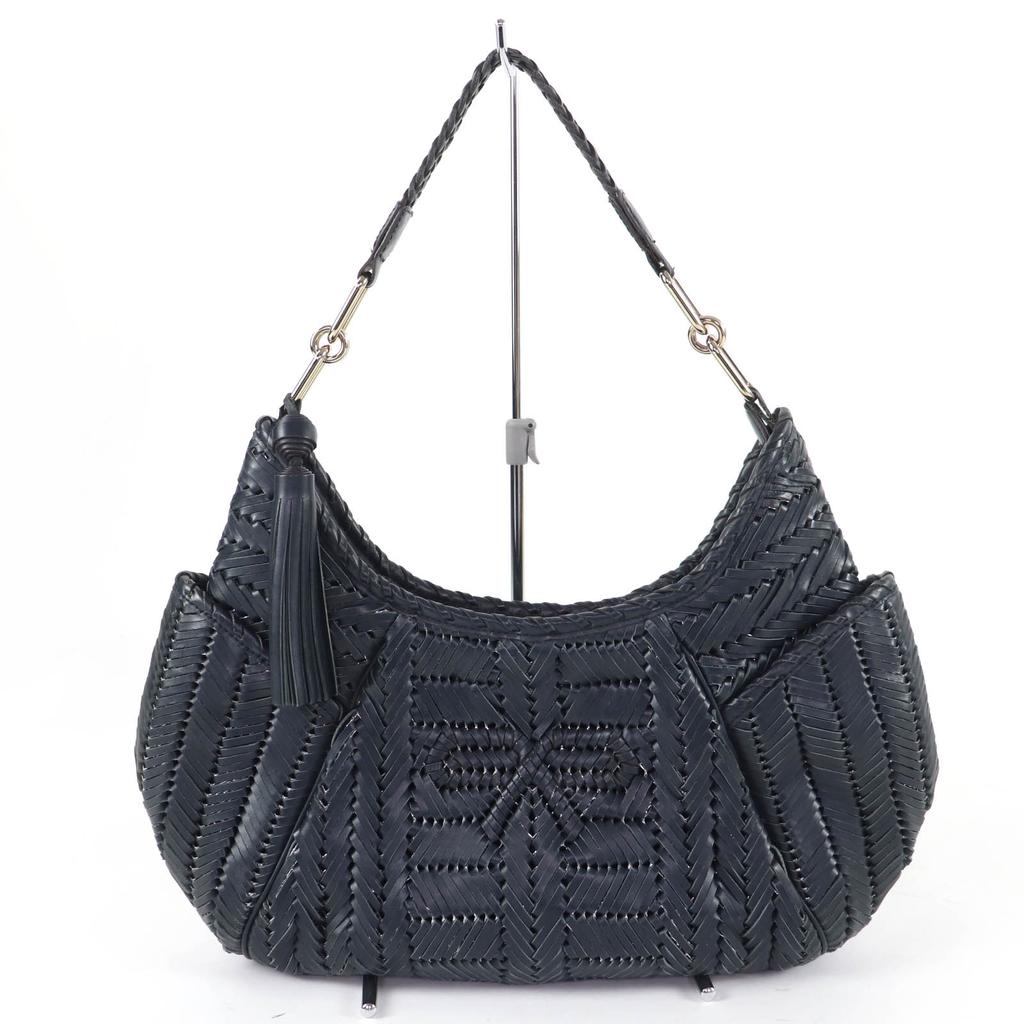 Отличная сумка ANYA HINDMARCH Neeson Hobo Bag Кожа Темно-серая кожа Женская Б/у
