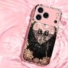 Кружевной чехол для телефона в форме сердца с бриллиантами для funda iphone для iPhone 17 Pro Max чехол стекло для iPhone 17 16 15 14 13 12pm Pro Plus