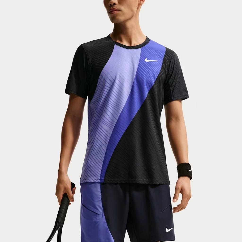 Nike Court Slam FW25 Dri-FIT ADV Outdoor Быстросохнущая Цветной блок Круглый вырез Простая Удобная Футболка с коротким рукавом Мужские топы IB0202-570