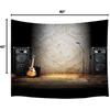 NYMB Music Tapestry Wall Hanging, Vintage Guitar on Wood Stage Wall Tapestry Art for Home Decorations Dorm Decor Living Room Bedroom Bedspread,