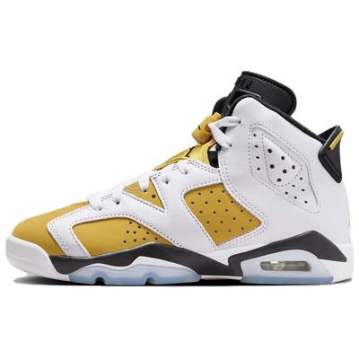 Кроссовки Air 6 Retro GS Yellow Ochre Kids Белый Черный 384665-170