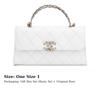 CHANEL Shiny Grain Calfskin Shoulder Bag, Crossbody Bag, Handbag Women's White AP3238-B10307-10601
