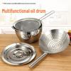 L.C.Maird Stainless Steel Oil Pot & Strainer Set