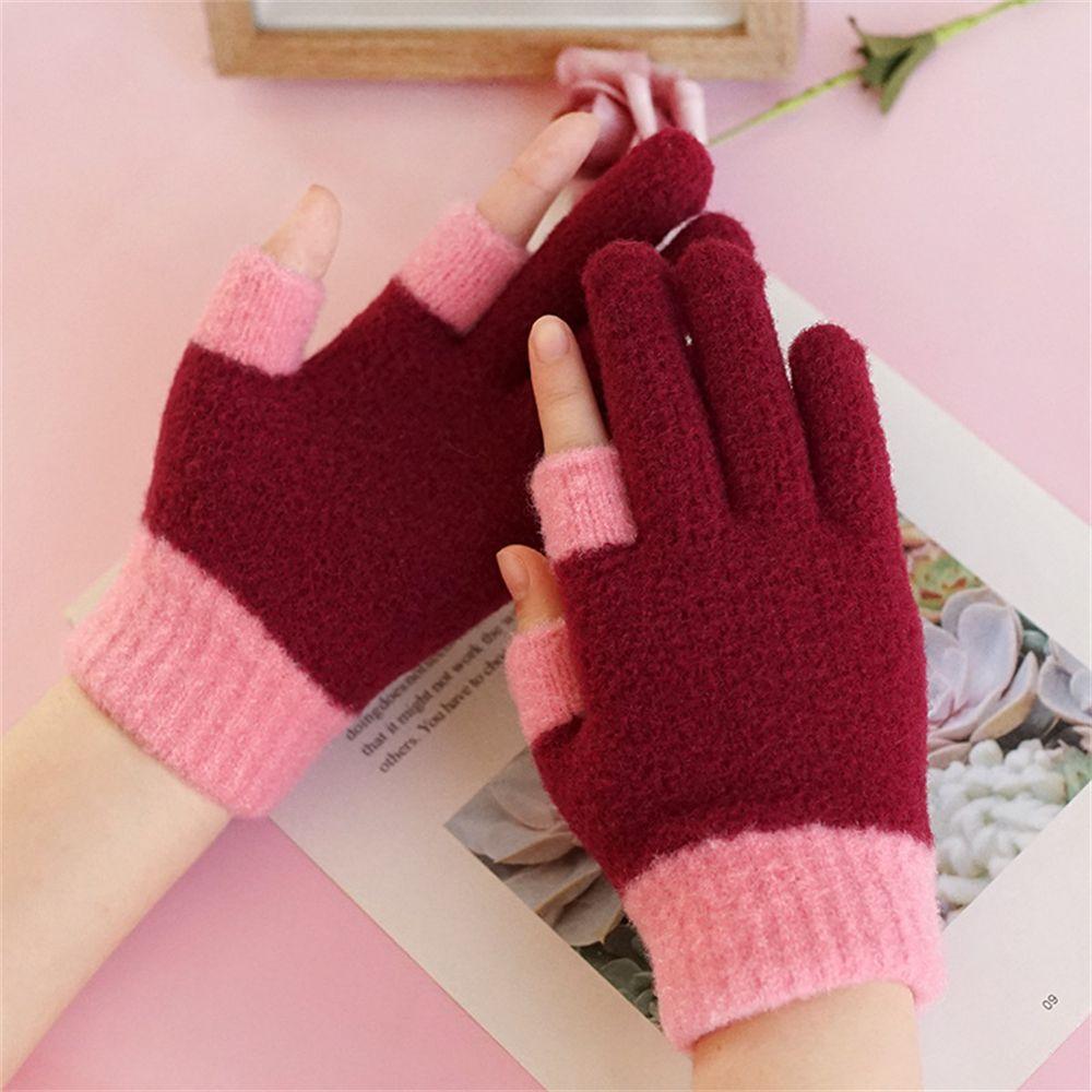 Fashion Men Women Elastic Touch Screen Gloves Thick Warm Mittens Arm Warmers Plus Velvet