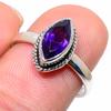 Natural African Amethyst Gemstone 925 Solid Sterling Silver Gift Ring S.8 D2q72