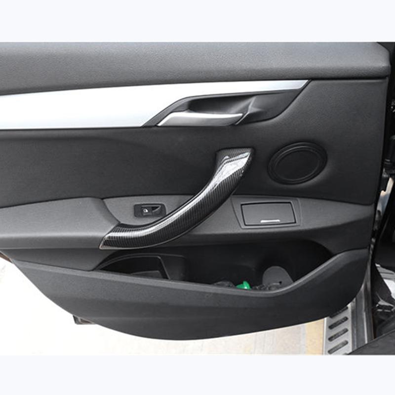 Для BMW X1 F48 2016-2018 Углеродное волокно ABS Автомобильная внутренняя дверная ручка Отделка Автомобильные аксессуары для BMW X2 F47 2018