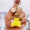 Personalized Cartoon Five-Star Milk Tea Oil Liquid Drift Bottle Keychain Schoolbag Car Creative Pendant