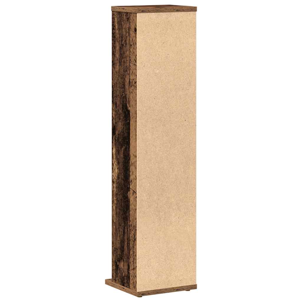 CD Shelf Vintage Wood Look 21 x 20 x 88 cm Engineered Wood