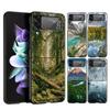 Чехол для телефона Z Flip 4 для Samsung Galaxy Z Flip 3 5G ZFlip3 Flip3 zflip Flip4 черный твердый чехол лес пляж восход природа ракушка