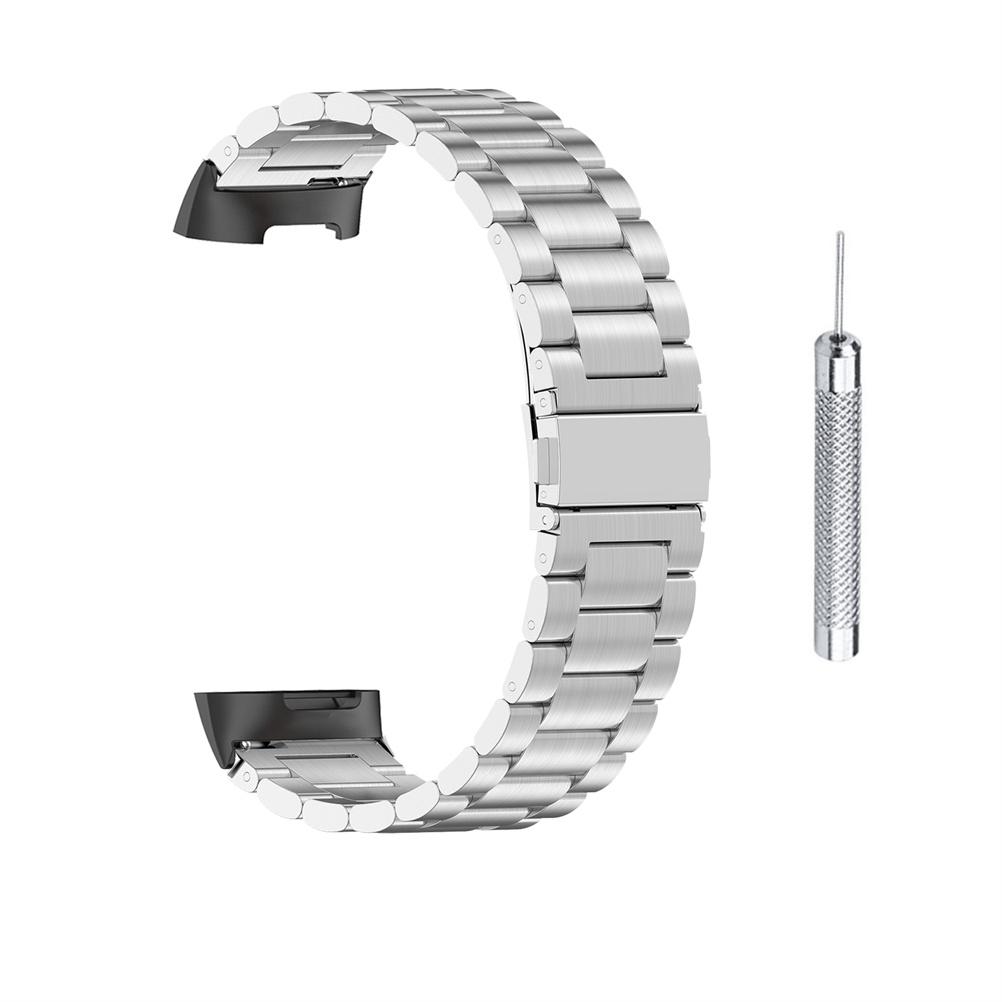 Ремешок для часов из нержавеющей стали, совместимый с Fitbit Charge 5, классический, с быстросъемными креплениями, ремешок для часов с инструментом, для мужчин