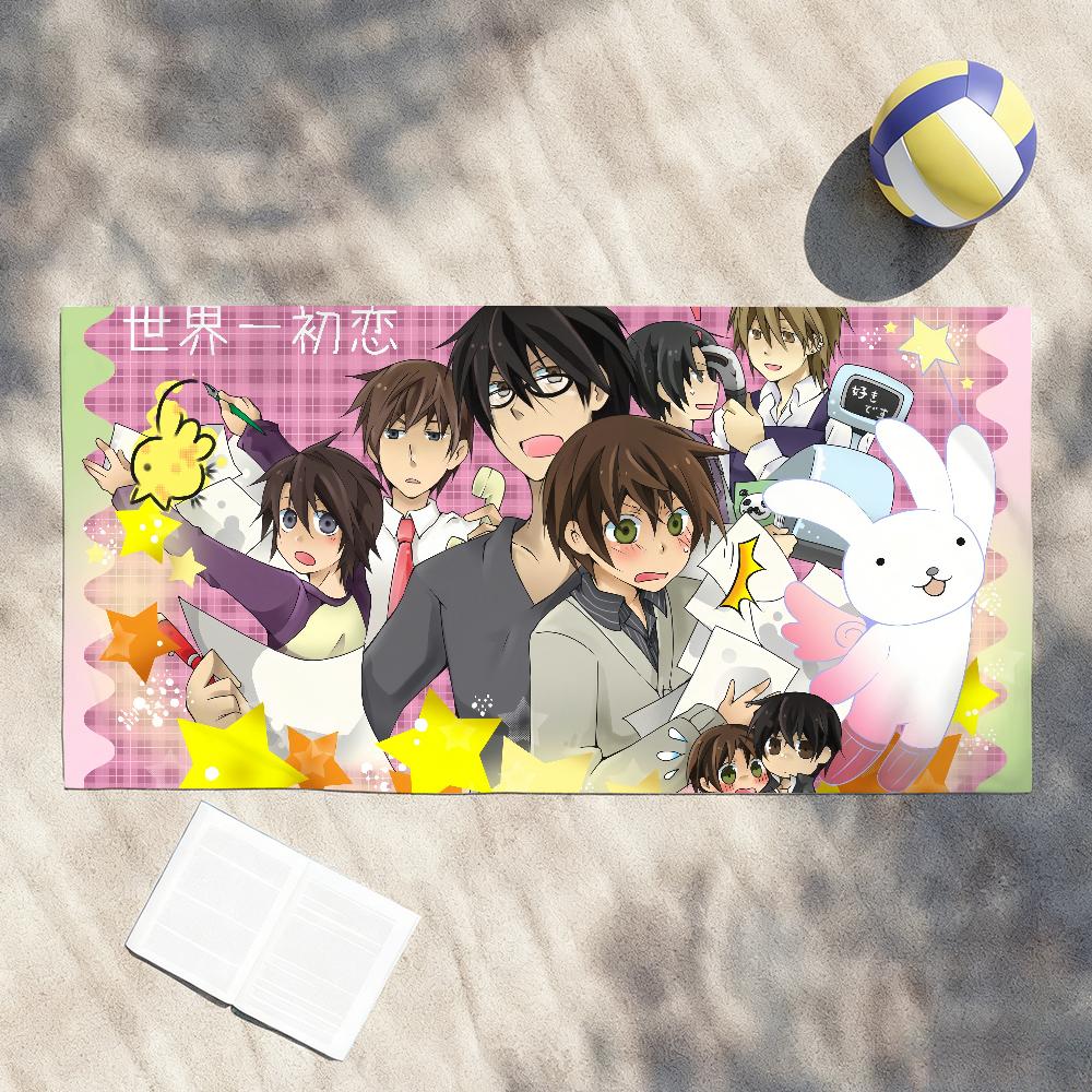 Классическое Аниме S-Sekai-ichi Hatsukoi Полотенце Душ Сауна Путешествия Спа Быстросохнущие Аксессуары для Спортзала Мягкие Большие Пляжные Полотенца