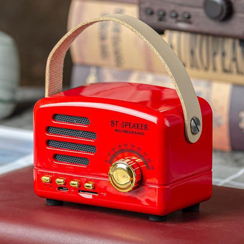 Ретро мини-FM-радио, классический FM-приемник, винтажный Bluetooth-динамик, тяжелый бас, сабвуфер, TF-плеер, перезаряжаемые радиоприемники в подарок