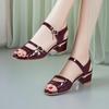 New Coarse Heel Women's Sandals Mid Heel Summer Anti Slip High Heel Sandals