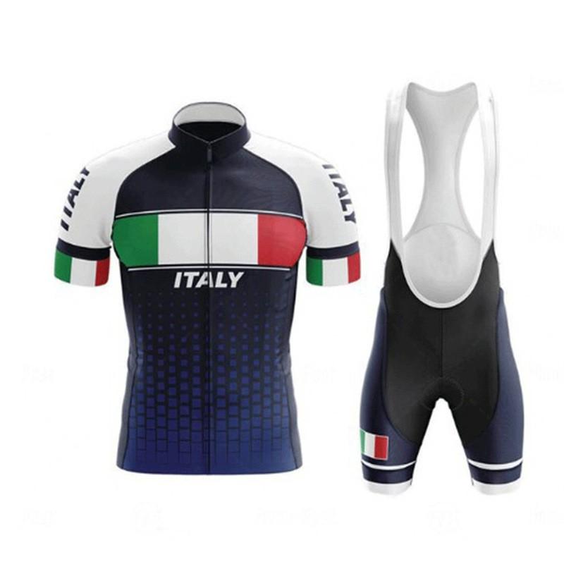 Mens Cycling Jersey Shorts Set Quick-Dry Breathable Bike Wear Road
