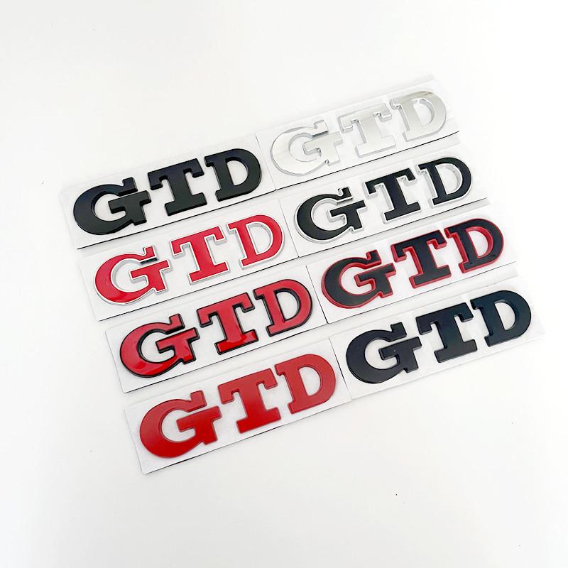 3D Metal Front Grille GTD Logo Emblem Rear Trunk Badge Stickers For Volkswagen VW Golf 2 4 5 6 7 R MK2 MK3 MK4 Car Accessories BA5
