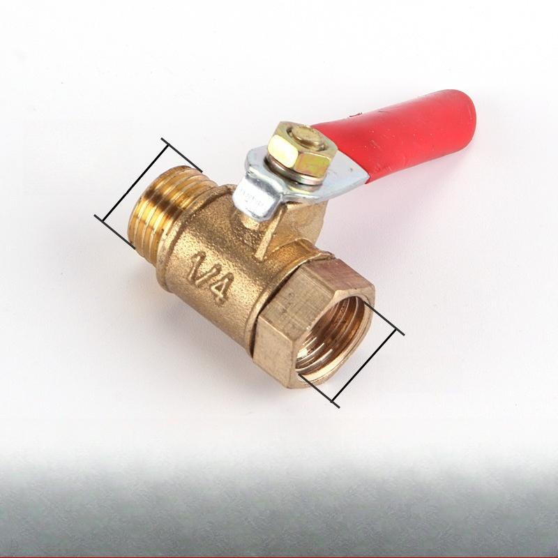 1/8" 1/4'' 3/8'' 1/2'' Латунный маленький шаровой кран с внутренней/наружной резьбой Латунный соединительный элемент для клапана Медный фитинг для труб Муфта-адаптер
