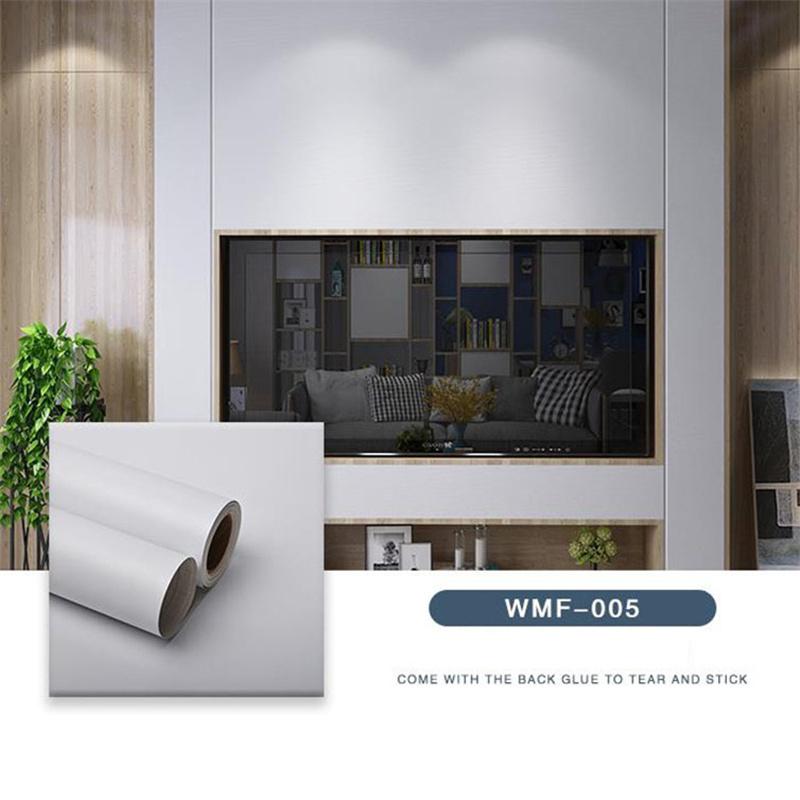 Macaron Solid Color Self-adhesive Wallpaper Stickers Bedroom Living Room Wardrobe Door Decoration Pasted Waterproof Refurbished Wallpaper