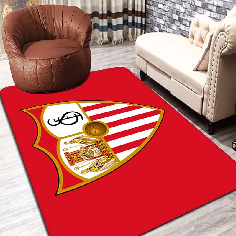 Sevilla FC Pattern Rug Floor Mat for Living Room or Bedroom Soft and Comfortable Carpet a Gift for Birthday and Holiday.