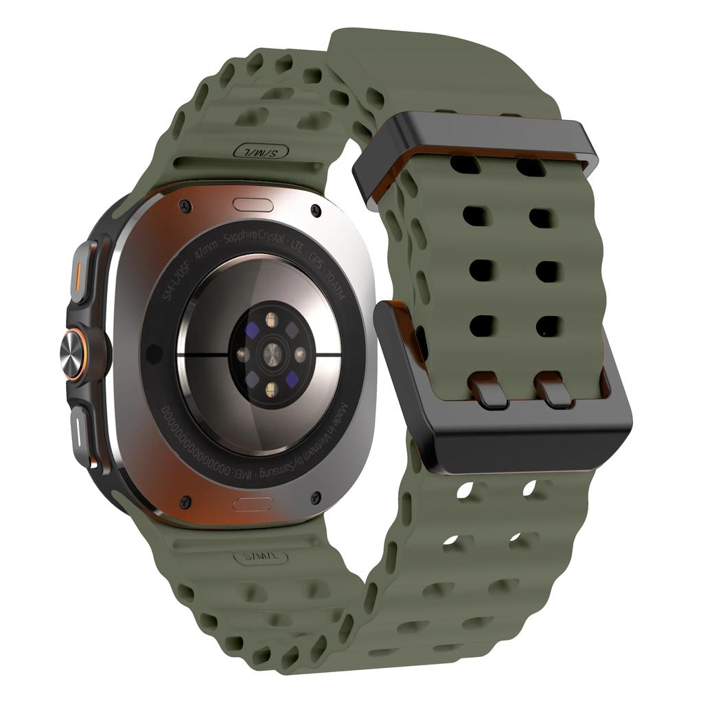 Морской ремешок для Samsung Galaxy Watch ultra Ремешок 47 мм Аксессуары Двухцветный Спортивный силиконовый Браслет Galaxy Watch 7 ultra Ремешки