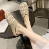 Fashion Internet Celebrity Slippers for Women's Outer Wear 2024 Summer New Stesh Athable Lazy Shoes Versatile Flat Bottom Toe