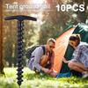 10PCS Tent Plastic Spiral Stakes Outdoor Camping Tent Nails Ground Anchors Windproof Fixed Tents Pegs Screws For Camping Hiking