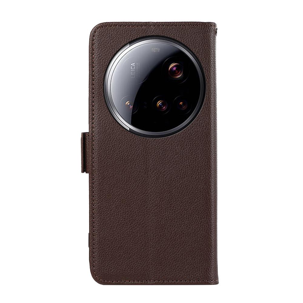 ABEEL For Xiaomi 15 Ultra Case Litchi Texture Leather RFID Blocking Phone Cover