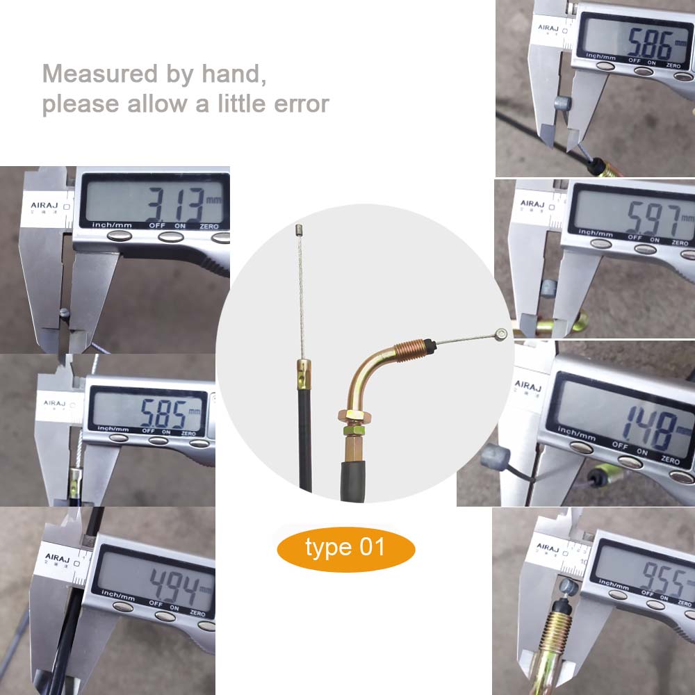 Motorcycle Throttle Cable Choke Line Length From 70cm to 300cm 8mm 10mm Thread for 50cc 70cc 90cc 110cc 125cc Dirt Pit Bike ATV