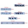 JBIW9 3D Car Rear Trunk Badge Emblem Sticker for Skoda Octavia Kodiaq Karoq Superb Rapid Fabia Kamiq Yeti 4x4 Letter Logo Accessories