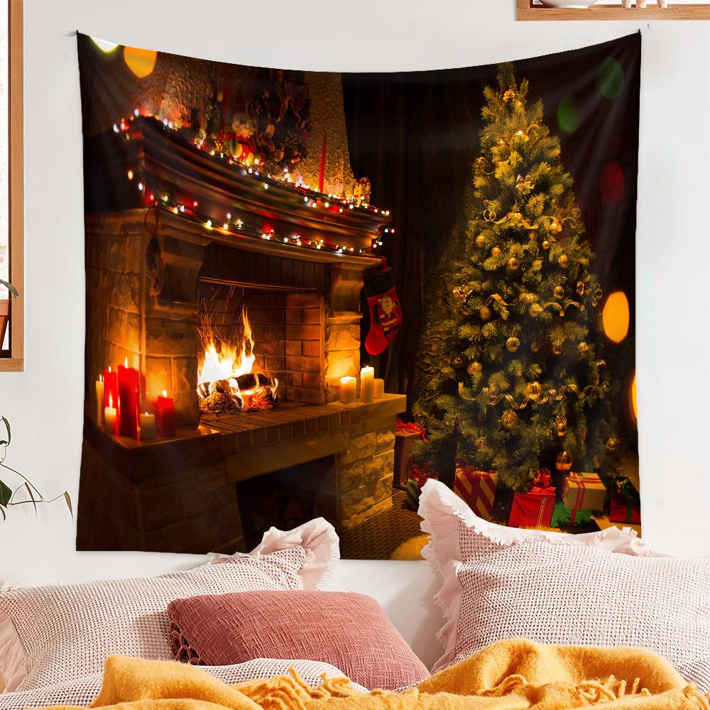 Tiktok живой фон Рождественская елка висит на стене гобелен украшение комнаты фон ткань одеяло