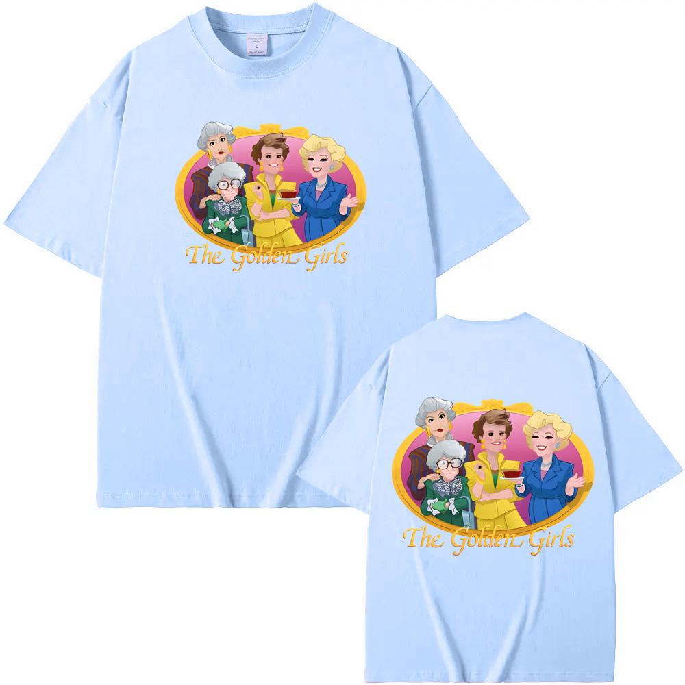 Golden Girl T-shirt O-neck Tee-shirt Cartoon Print Fashion Cartoon Comic Tshirt Roupas Femininas Comfortable Tees High Quality