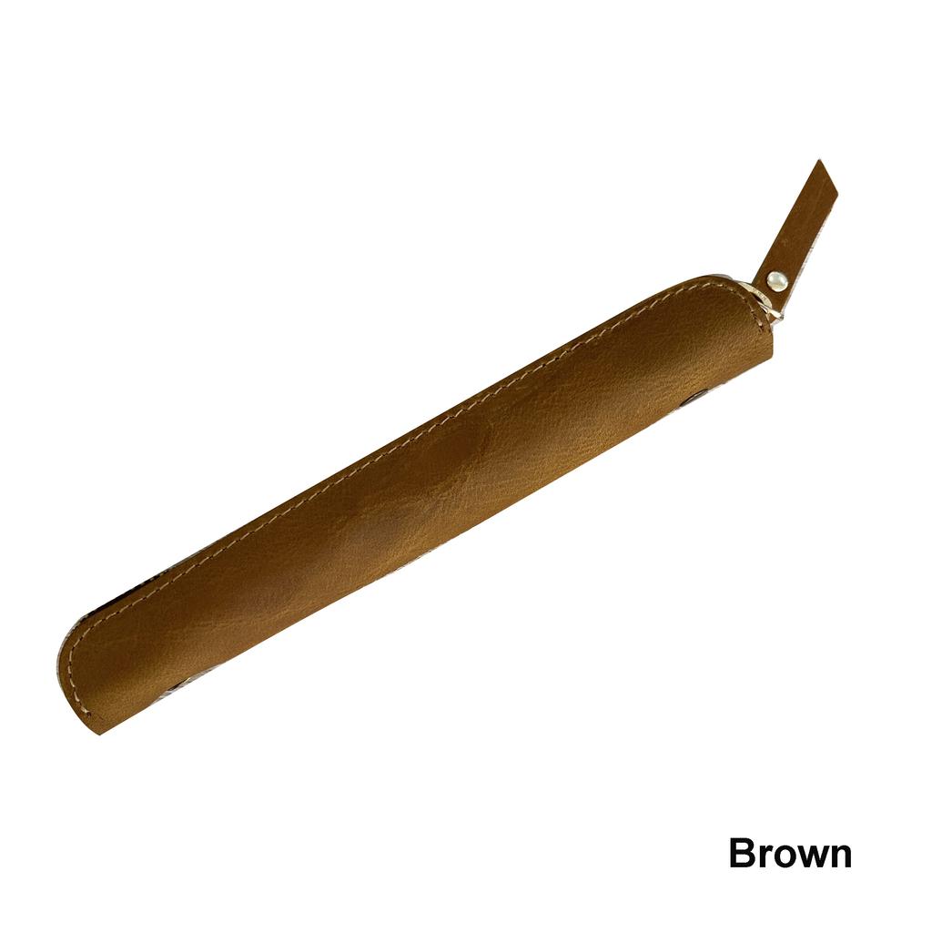 Mini Leather Pencil Bag Portable Zipper Pen Protective Case Schools Offices Use Novelty Business China