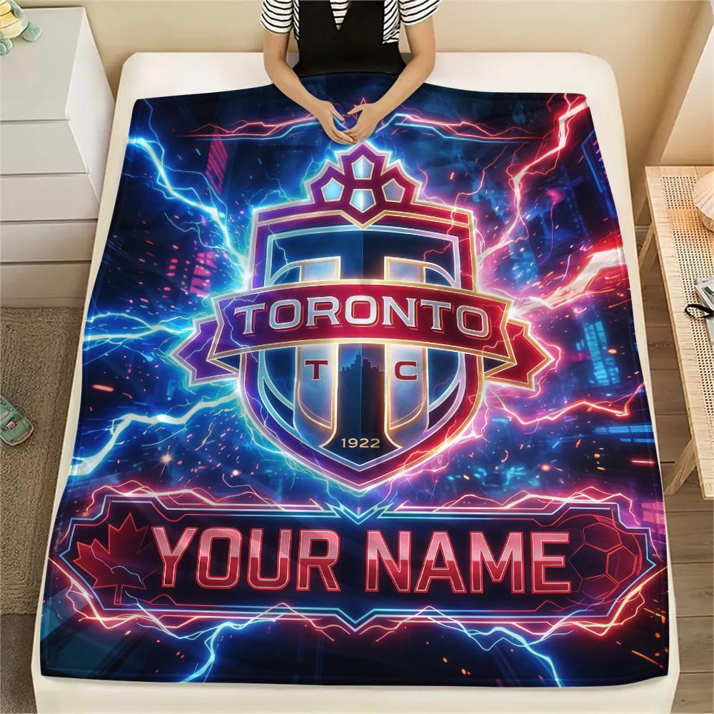 Custom Name Toronto FC2 Flannel Blanket, High quality Comfortable for All Seasons, Home Decor, Warmth and Comfort