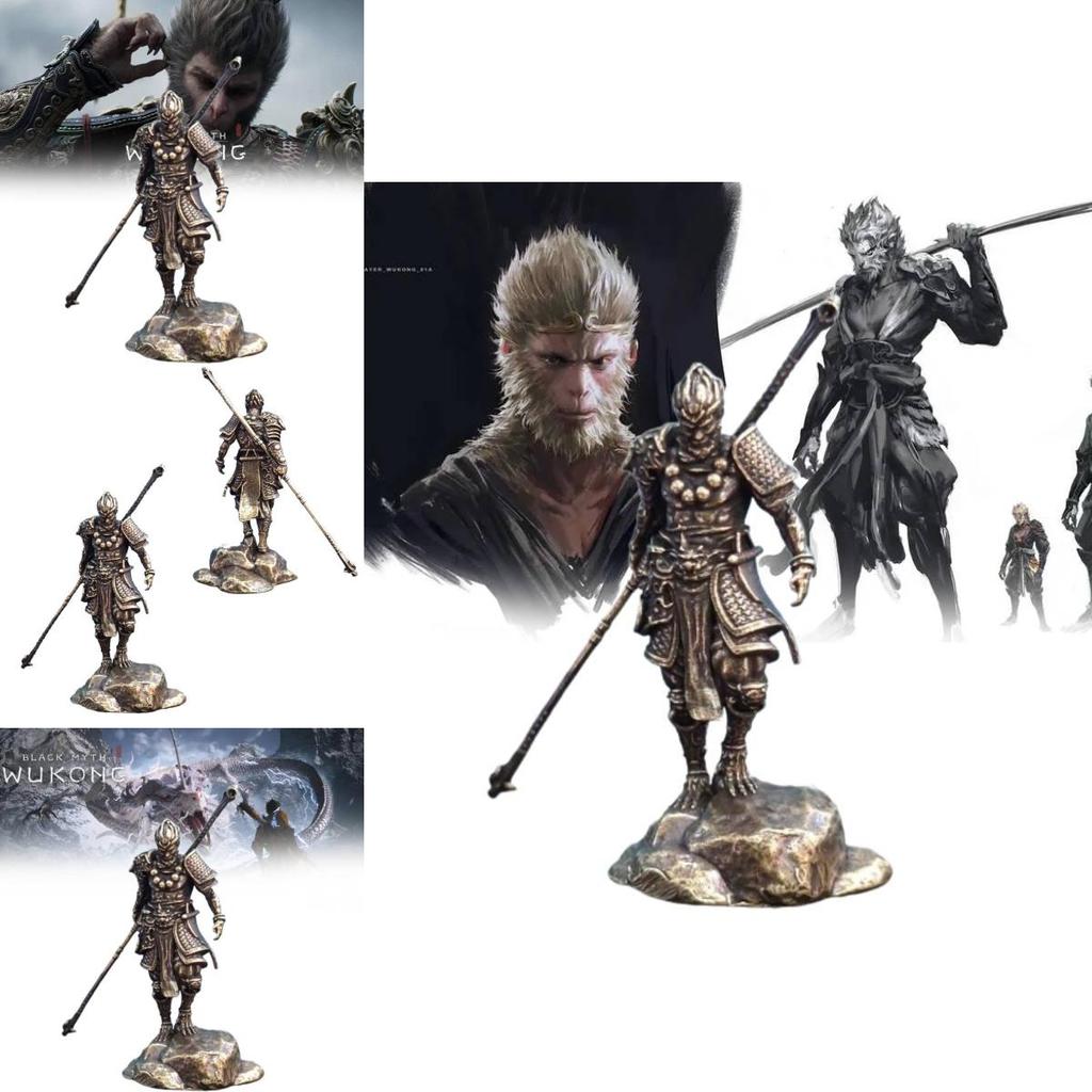 Elegant Metal Wukong Figurine For Artistic Home And Office Desk Decoration
