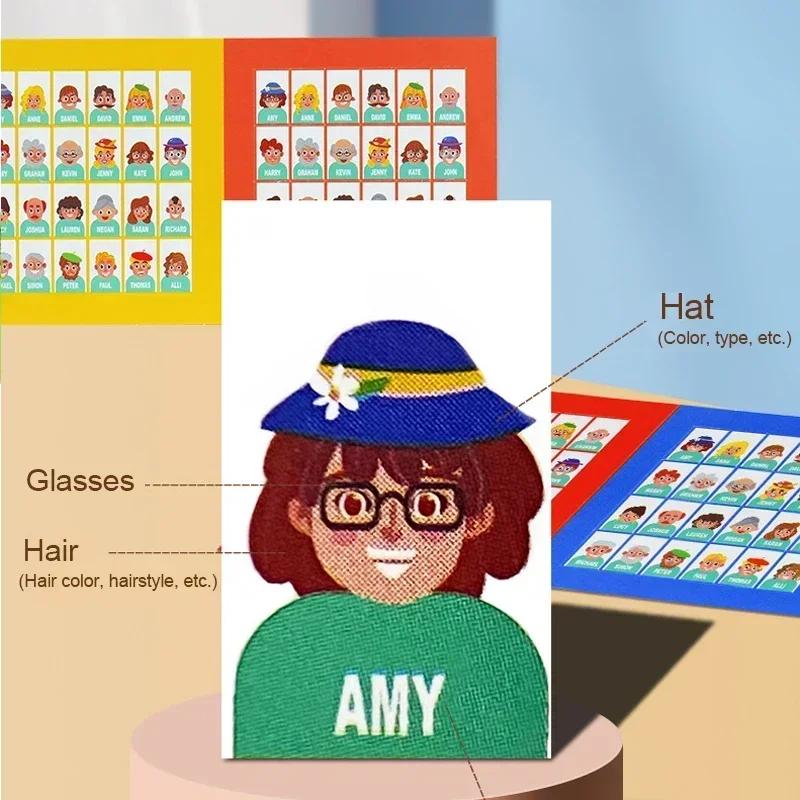 Угадай, кто я Настольная игра Игрушка для взаимодействия родителей и детей Логическое мышление ДЕТСКАЯ головоломка Угадай меня, ты, мой персонаж Шахматная доска