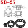 SB SK 8-32mm Diameter Black Panel Mount Nylon Snap Bushing Cord Buckle Protective Pipe Coil Wire Cable O Ring Hole Plug Grommet