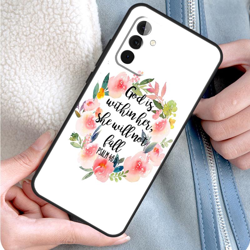 Bible Qutoes Verse Belief God Jesus Phone Case For Samsung Galaxy A55 A35 A25 A15 A51 A71 A12 A32 A52 A13 A33 A53 A14 A34 A54