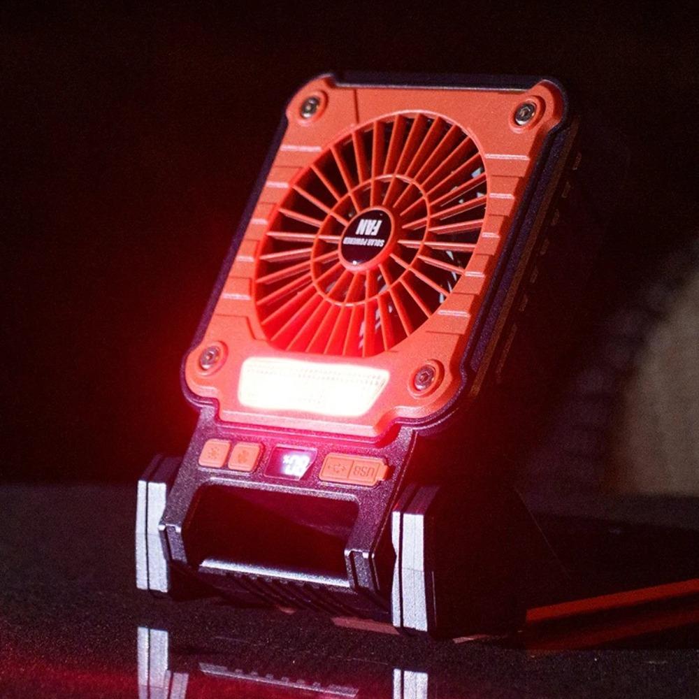 Портативный USB-вентилятор для кемпинга с светодиодным освещением для палатки, многофункциональный, солнечный электрический вентилятор для кемпинга Amazon