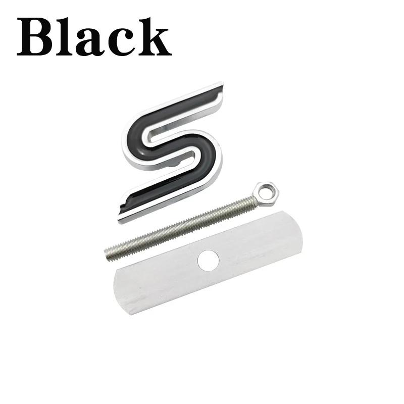 1 шт. 3D Металлическая решетка радиатора S Хромированный значок-эмблема Наклейки на автомобиль для Focus Fiesta Ecosport Kuga Mondeo Everest Стайлинг автомобиля