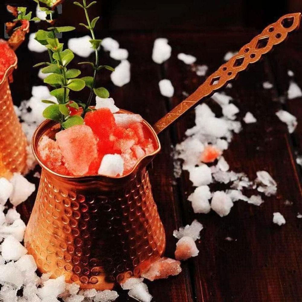 Metal Handle Turkish Copper Coffee Pot Antique Copper Looking Milk Warmer Container  Chocolate