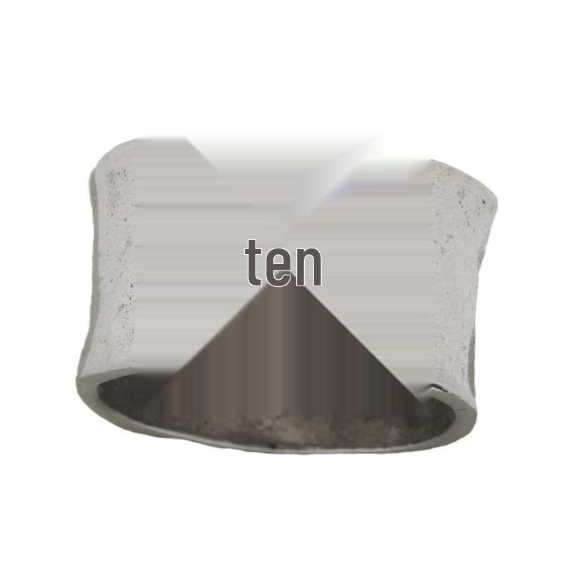 Винтажное серебряное кольцо с широким ободком в виде креста - Унисекс Популярные украшения 2024