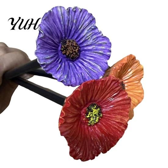 Resin Flower Bee Feeder Stake Feeder, Handmade Flowers Watering Station, Garden Pollinator Outdoor Bird Bath Cups Butterfly Feeders, Mini for