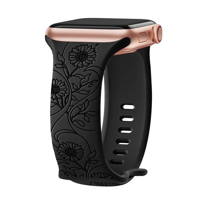 Ремешок из мягкого силикона с цветочным принтом для IWatch Ultra 3 2 49 мм 46 45 44 42 41 40 38 мм для Apple Watch Series 11 10 9 8 6 SE7