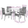 VidaXL Ensemble à Manger de Jardin avec Coussins 5 pcs, Table et Chaise de Terrasse, Meubles de Patio, Mobilier d'Extérieur, 3213618