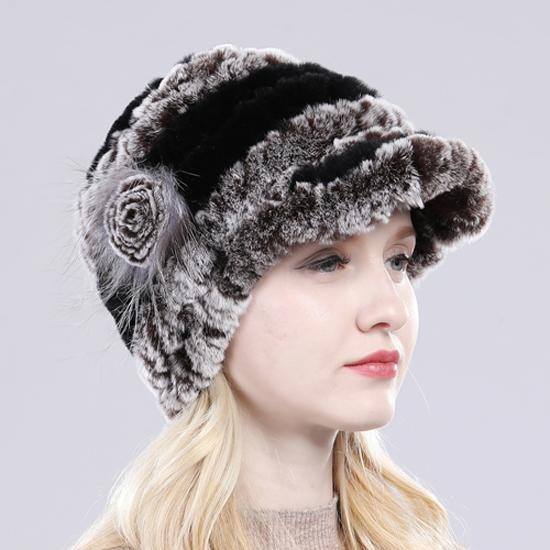 Вязаные шапки из натурального меха кролика рекса для женщин, зимняя теплая шапка из 100% натурального меха кролика рекс, русская женская меховая шапка