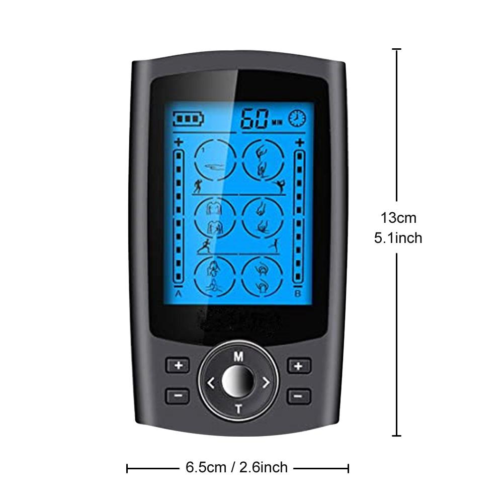 Tens Unit 24 Modes 20 Intensity Electric Stimulation Massager Muscle EMS Therapy Pain Relief Adjustable Lightweight LCD Display