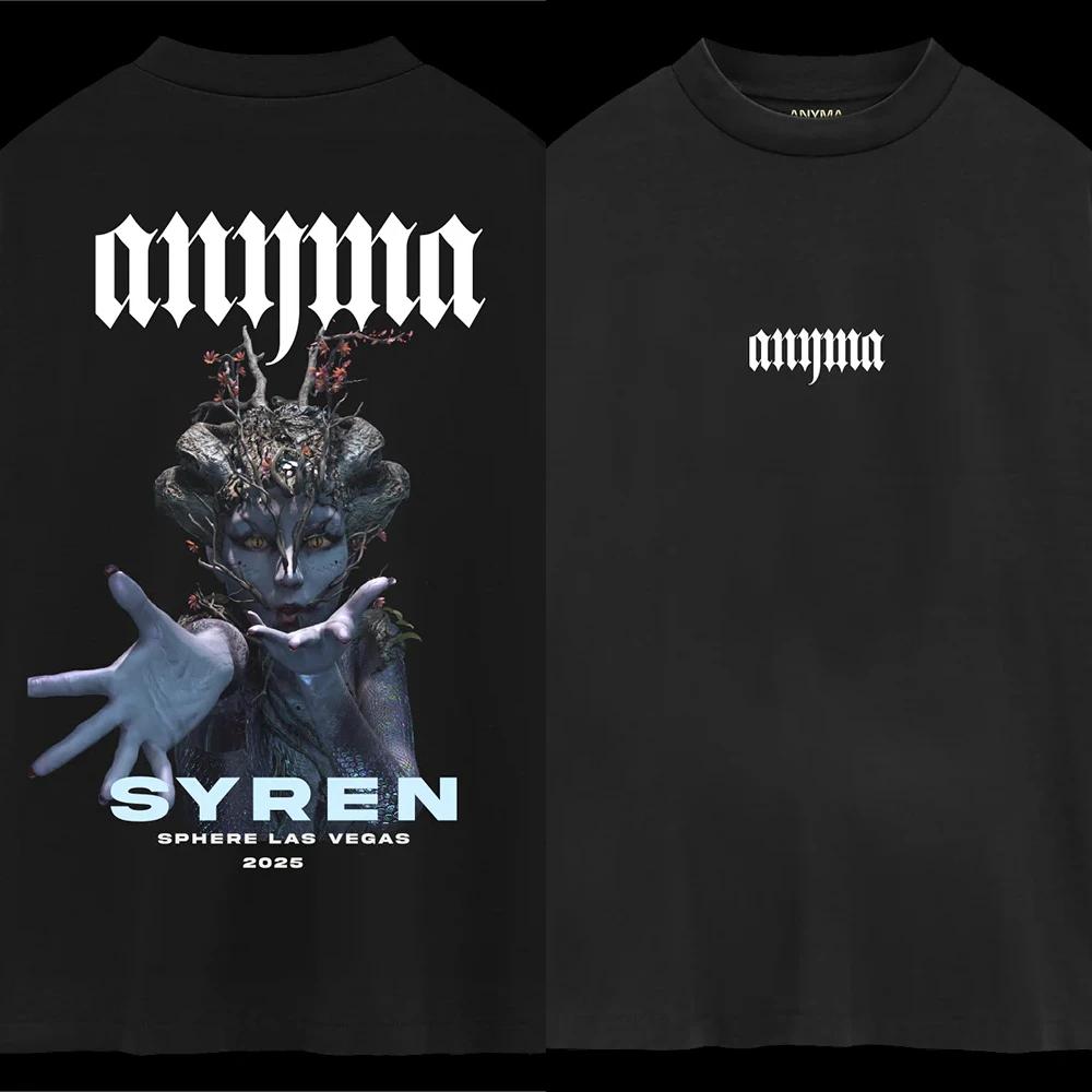 Футболка Anyma ADAM X Мужские футболки Круглый вырез Влагоотводящая Повседневная Спортивная 100% Хлопок Свободная Унисекс Футболка Оверсайз Графические футболки