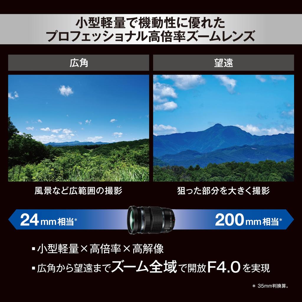 Стандартный зум-объектив OM SYSTEM DIGITAL ED IS PRO для естественной фотографии M.ZUIKO 12-100 мм F4.0 Пейзаж/Путешествие/Город