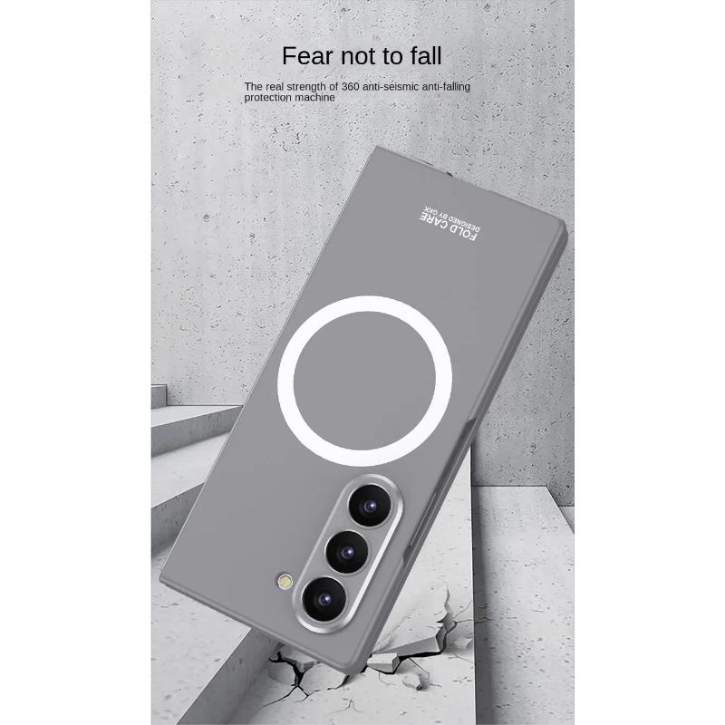 Магнитный чехол для телефона с беспроводной зарядкой для Samsung Galaxy Z Fold 6 5 4 3 Fold6 Fold5 Fold4 Fold3 5G Hard Shell Защитный чехол