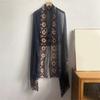 Soft Polyester Long Shawl with Intricate Ethnic Embroidery Shawl Elegant Shawl for Parties and Vacations
