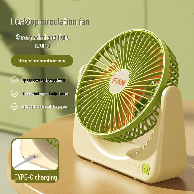 Portable USB Rechargeable Desktop Fan for Home & Dormitory